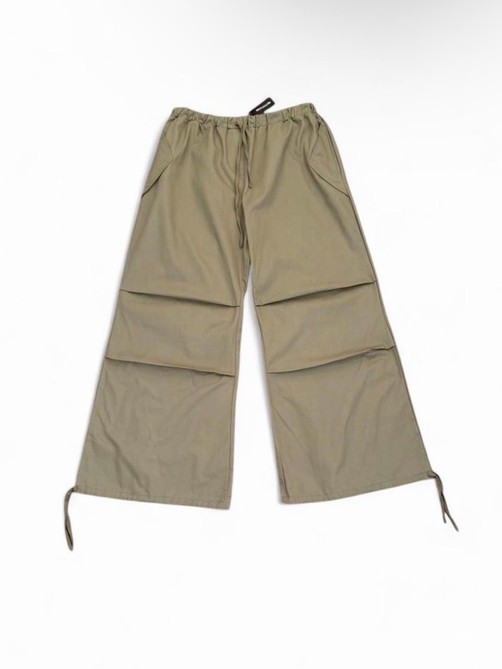 PrettyLittleThing Olive Green Wide Leg Cargo Joggers